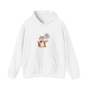 Cute Orange Cat with Coffee and Donuts Illustration - Hoodie