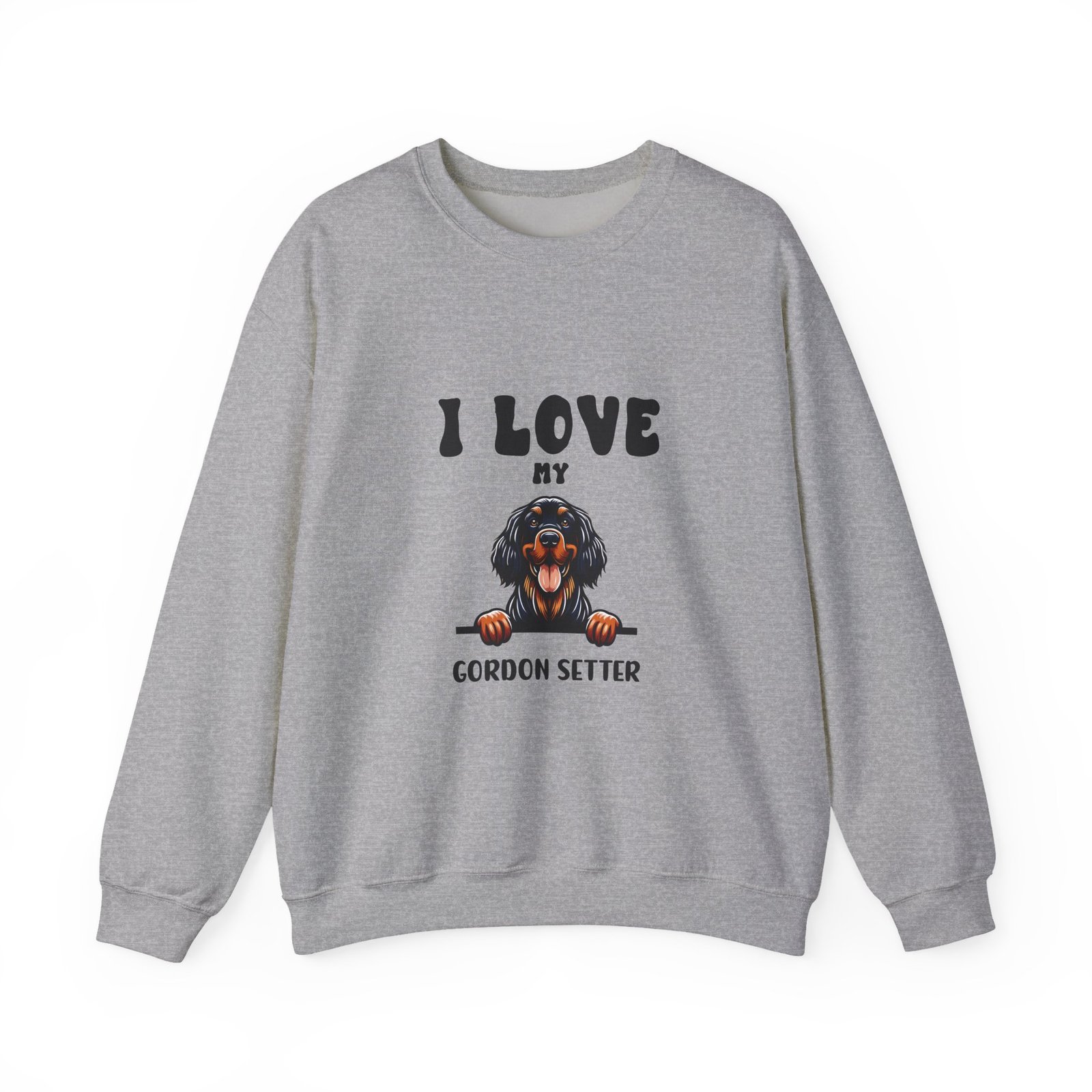 I Love Gordon Setter Heart and Paw Print Design - Sweatshirt - Image 9