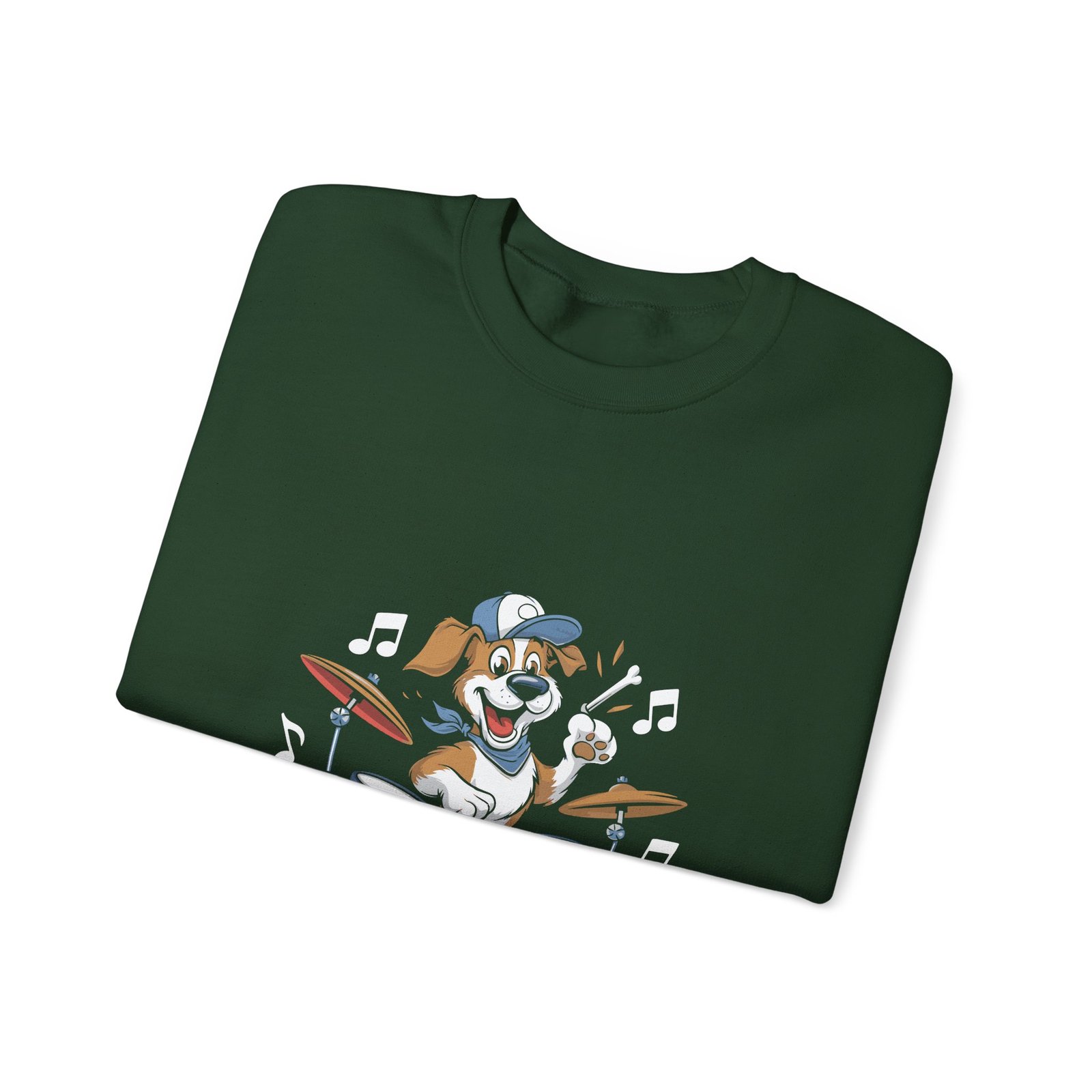 Barkin Beats Drum Dog Graphic with Musical Canine Vibes - Sweatshirt - Image 7
