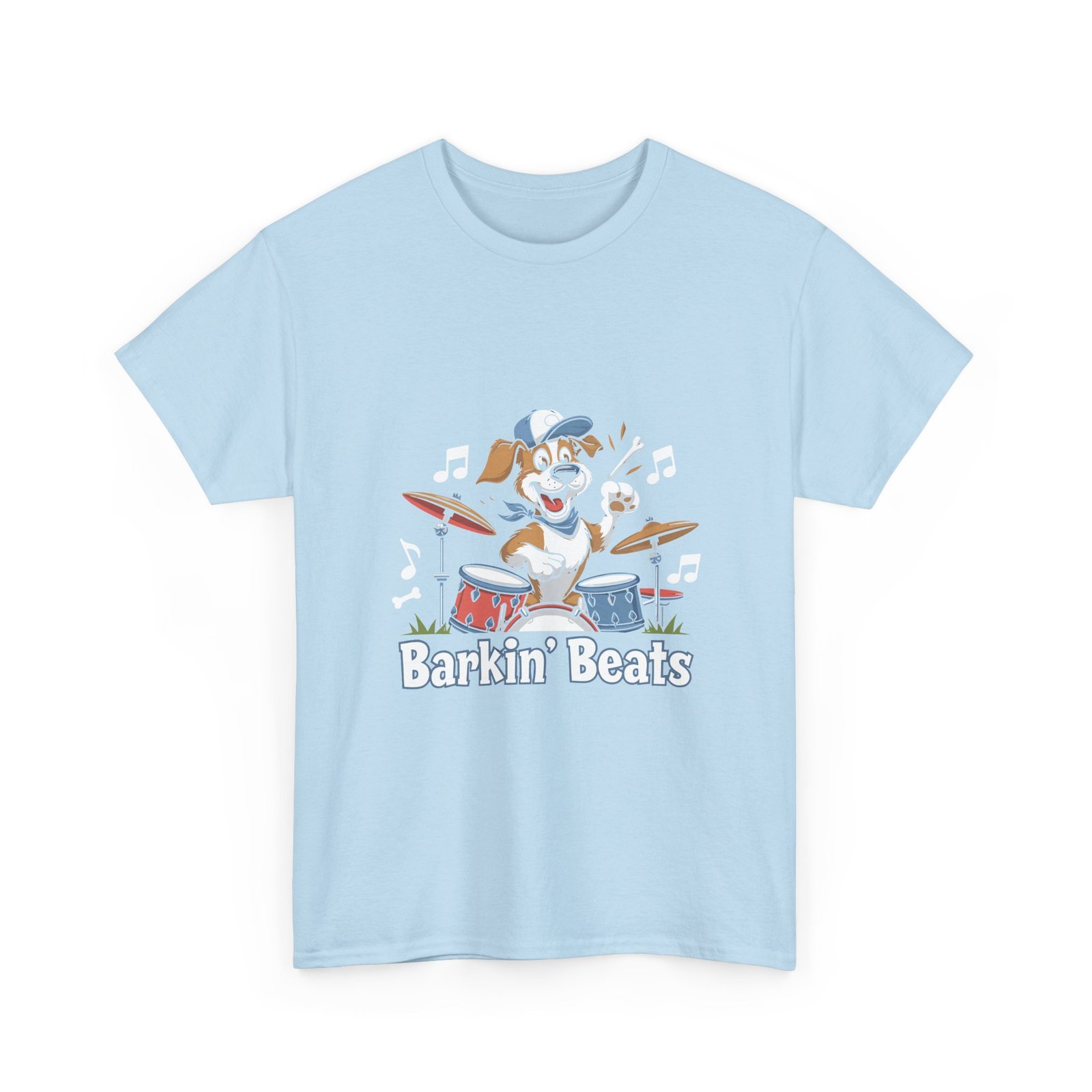 Barkin Beats Playful Drumming Dog Cartoon Design - T-shirt - Image 11