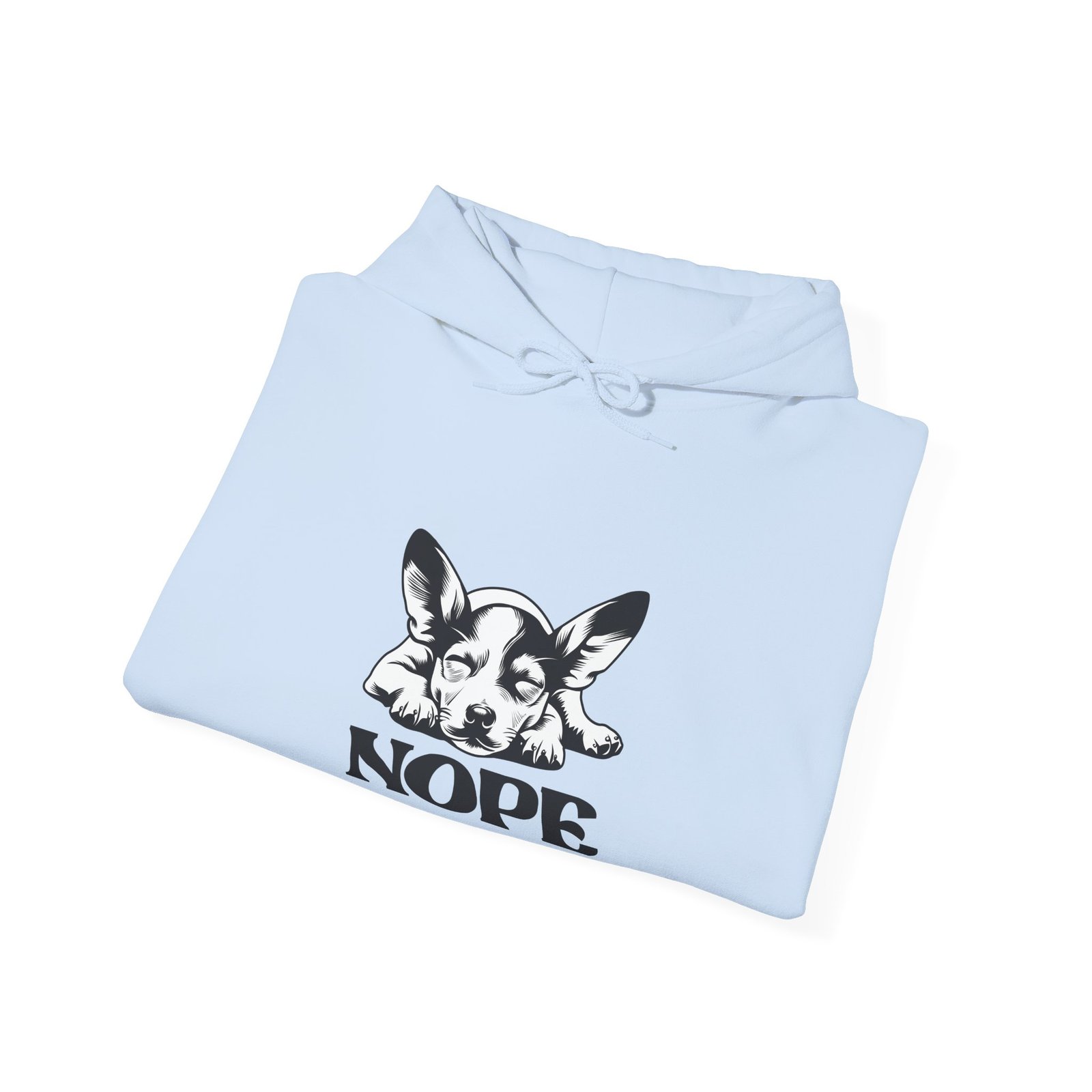 Black and White Puppy Face Minimalist Illustration - Hoodie - Image 12