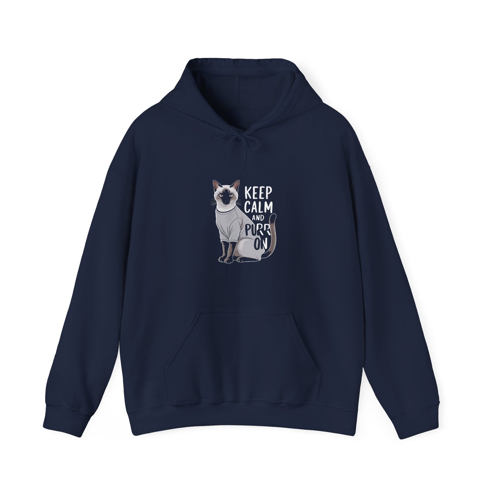 Keep Calm And Purr On Cat Inspiration Design - Hoodie - Image 9