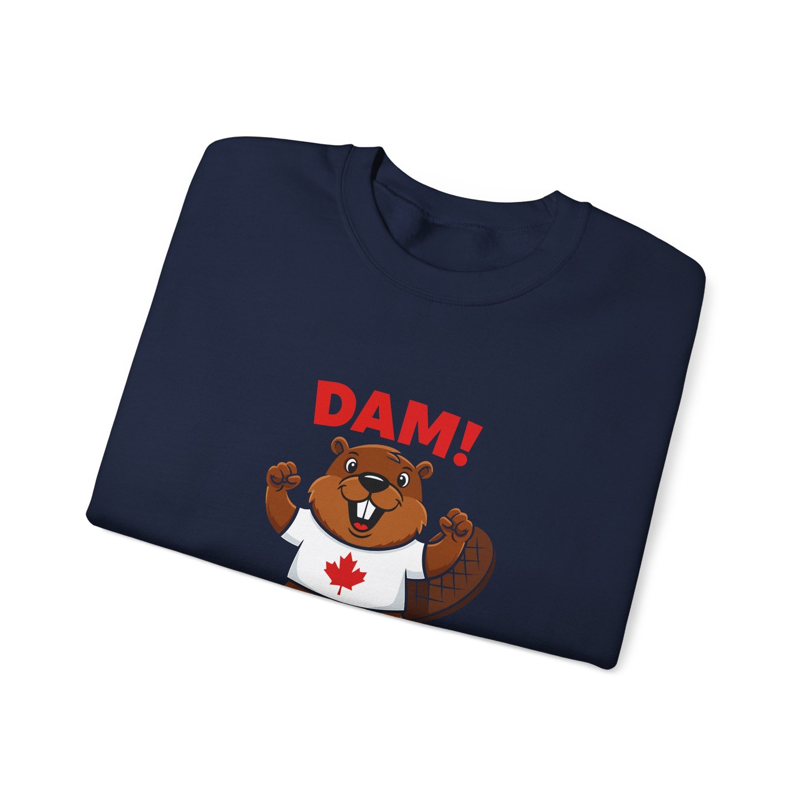 Cute Cartoon Beaver Holding Canadian Flag Illustration - Sweatshirt - Image 11