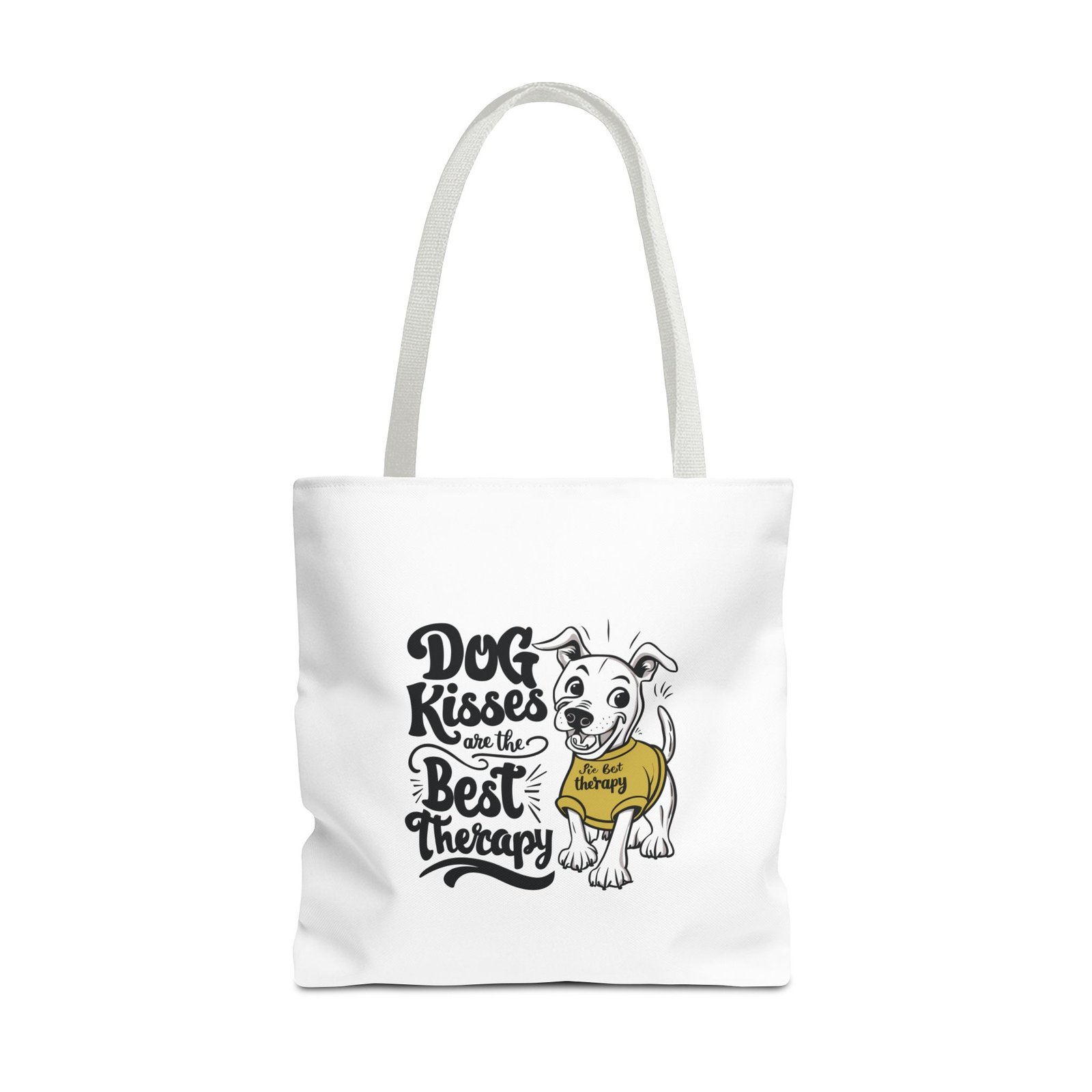Happiness Kisses Black Dog Cute Puppy Illustration - Tote Bag - Image 9