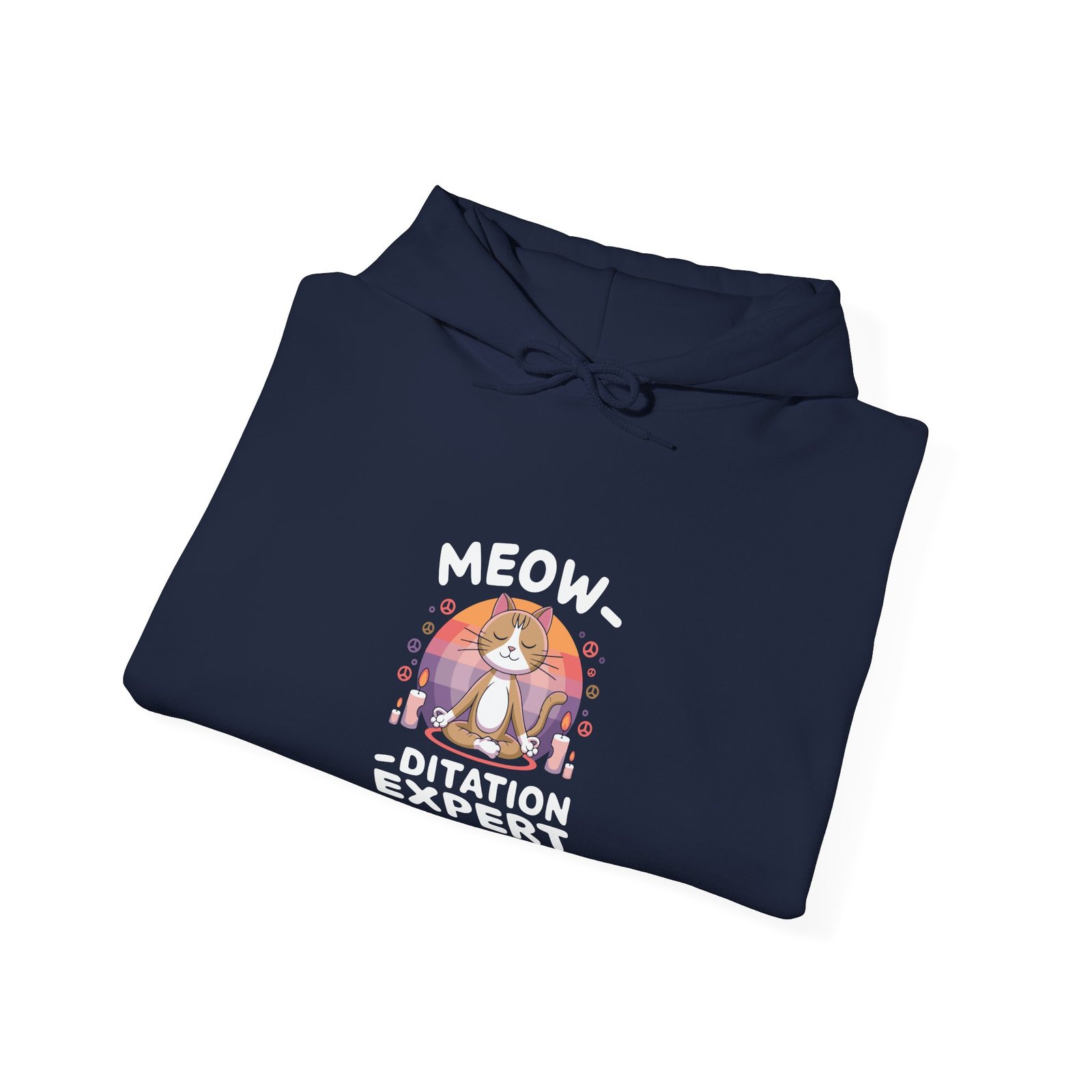 Meowditation Expert Cat Zen Meditation Graphic - Hoodie - Image 12