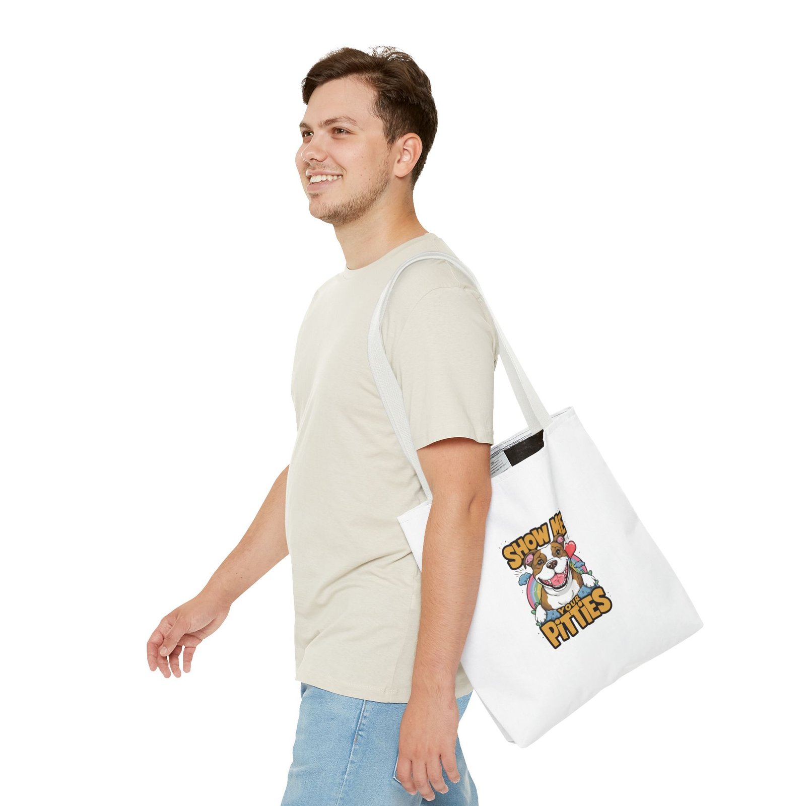 Show Me Your Pitties Cute Pitbull Dog Graphic - Tote Bag - Image 7
