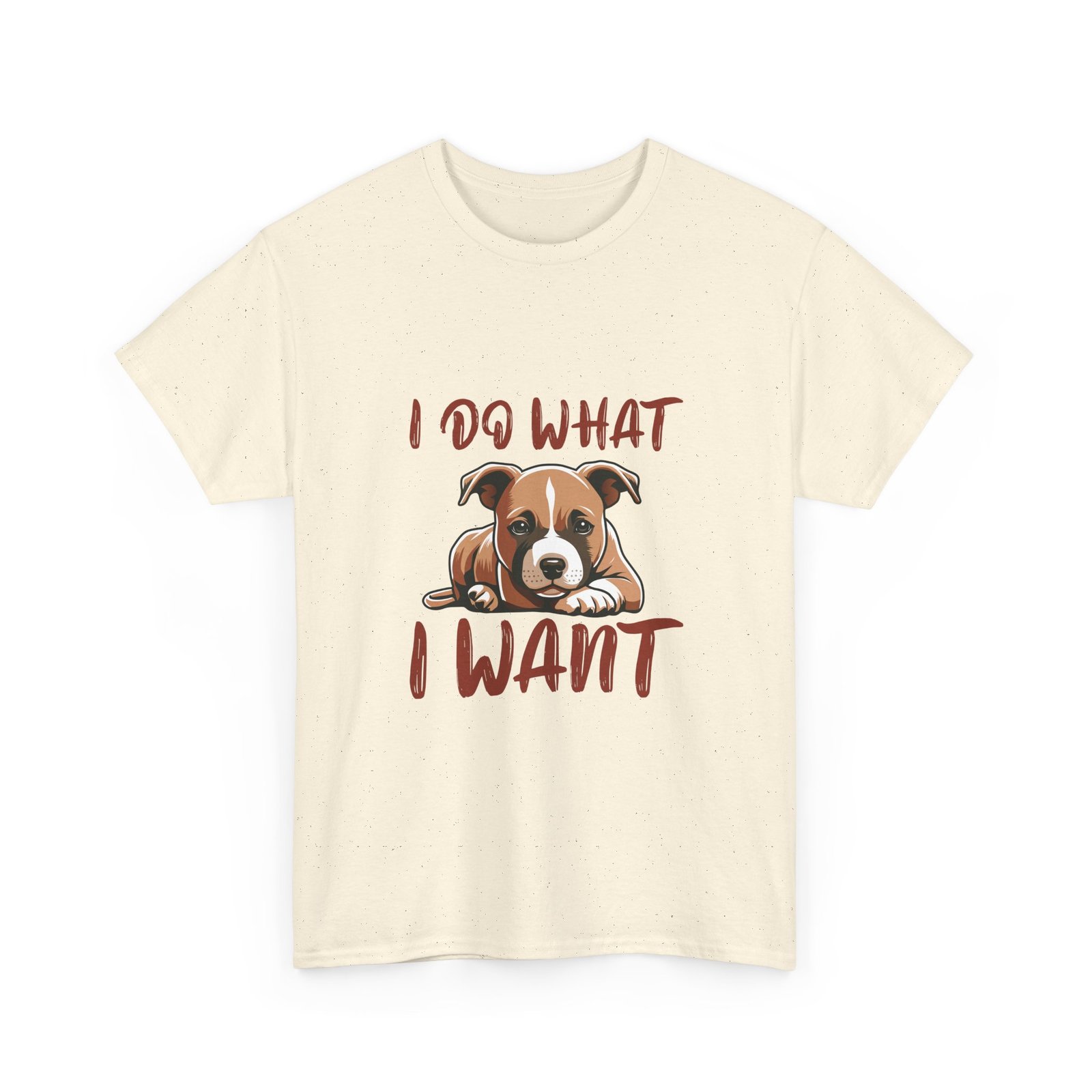 Cute Defiant Puppy with I Do What I Want Quote - T-shirt - Image 7