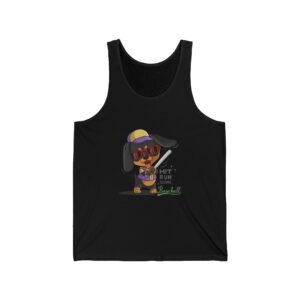 Baseball Dog Hitting and Running Graphic Design - Tank Top