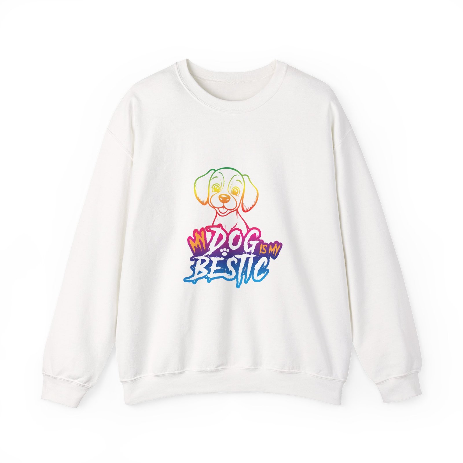 My Dog Is My Bestie Cute Paw Print Friendship Design - Sweatshirt