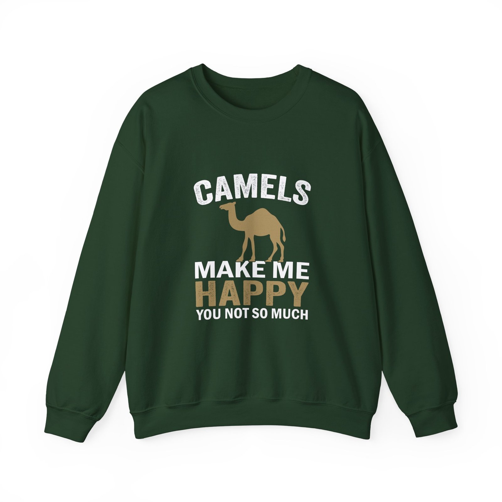 Camels Make Me Happy Funny Quote with Cute Cartoon Camel - Sweatshirt - Image 5