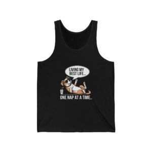 Living My Best Life Dog Fun Cheerful Graphic - Tank Top