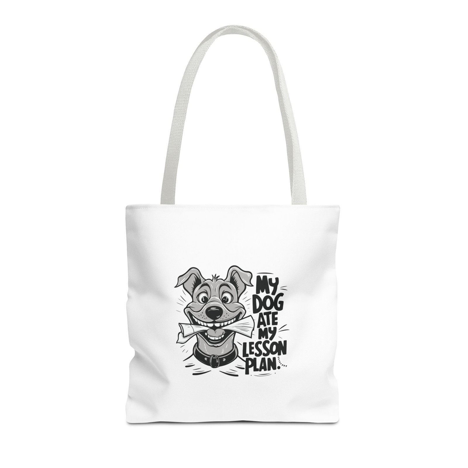 Playful My Dog Ate My Lesson Plan Funny Teacher Design - Tote Bag - Image 5