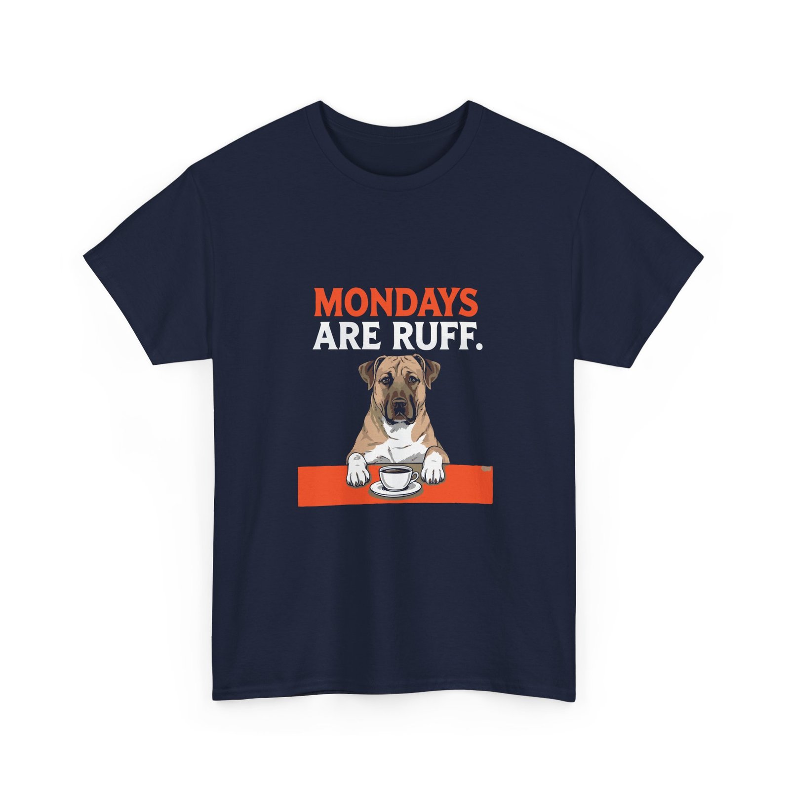 Cute Cartoon Puppy with Mondays Are Ruff Text Humor - T-shirt - Image 11