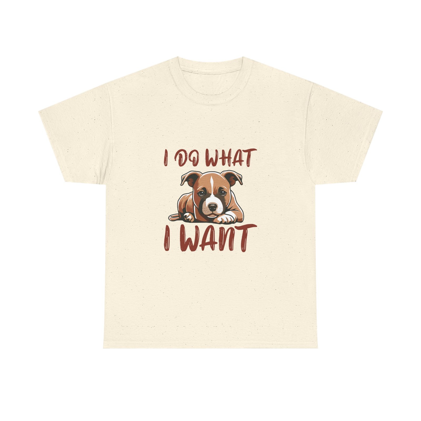 Cute Defiant Puppy with I Do What I Want Quote - T-shirt - Image 5