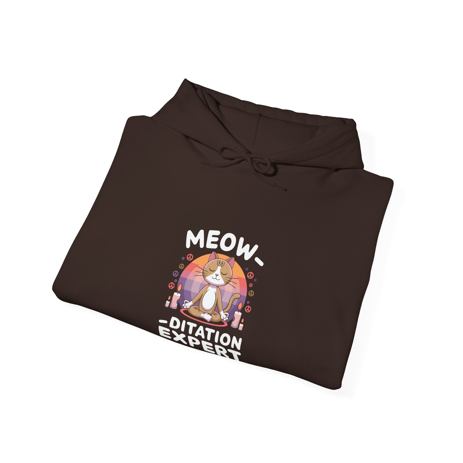 Meowditation Expert Cat Zen Meditation Graphic - Hoodie - Image 8