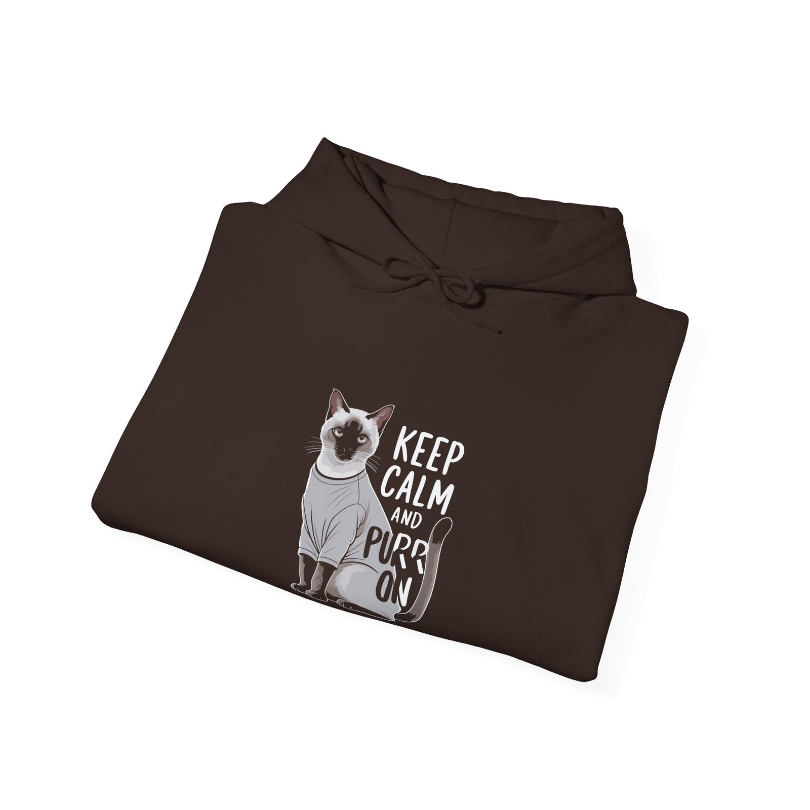 Keep Calm And Purr On Cat Inspiration Design - Hoodie - Image 8