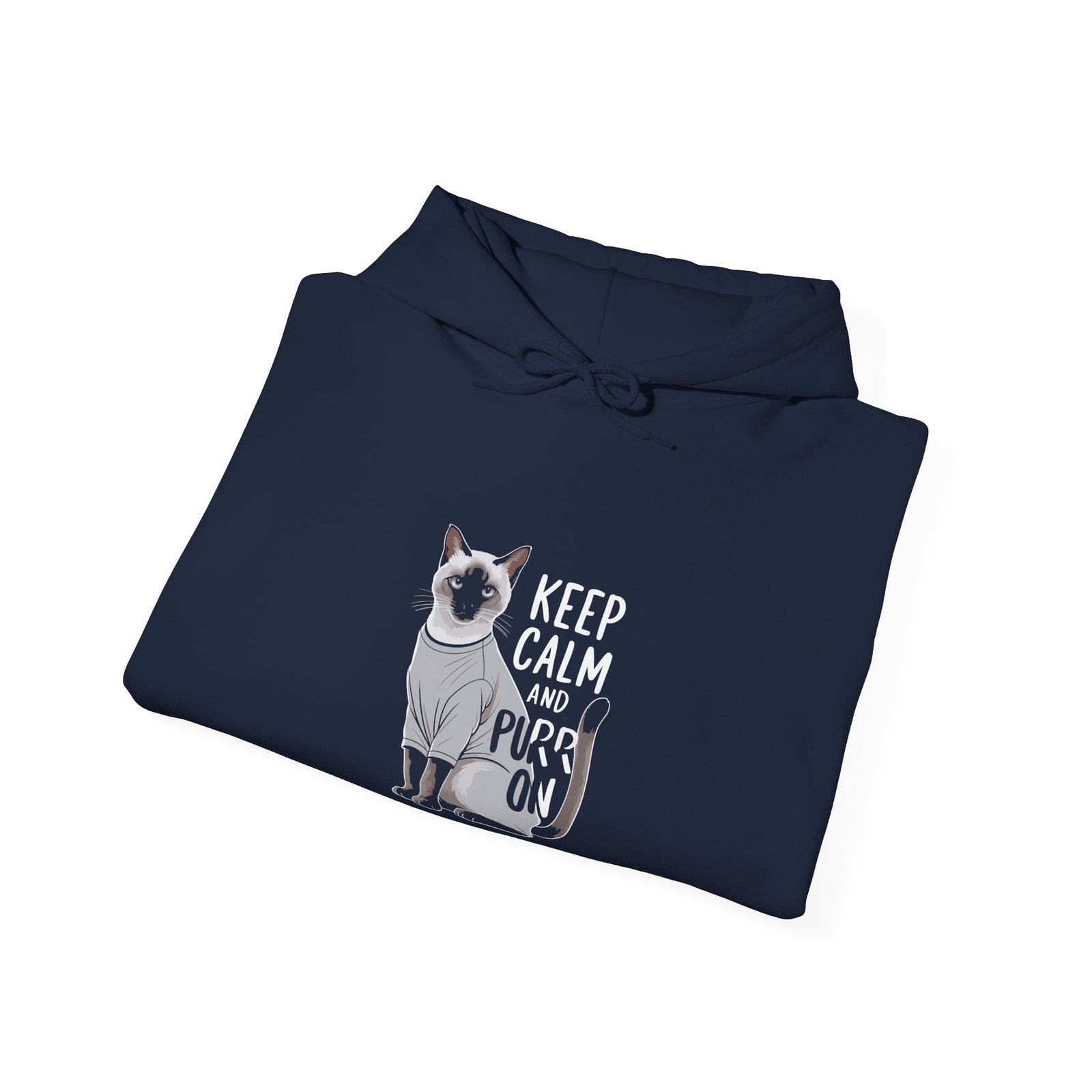 Keep Calm And Purr On Cat Inspiration Design - Hoodie - Image 12