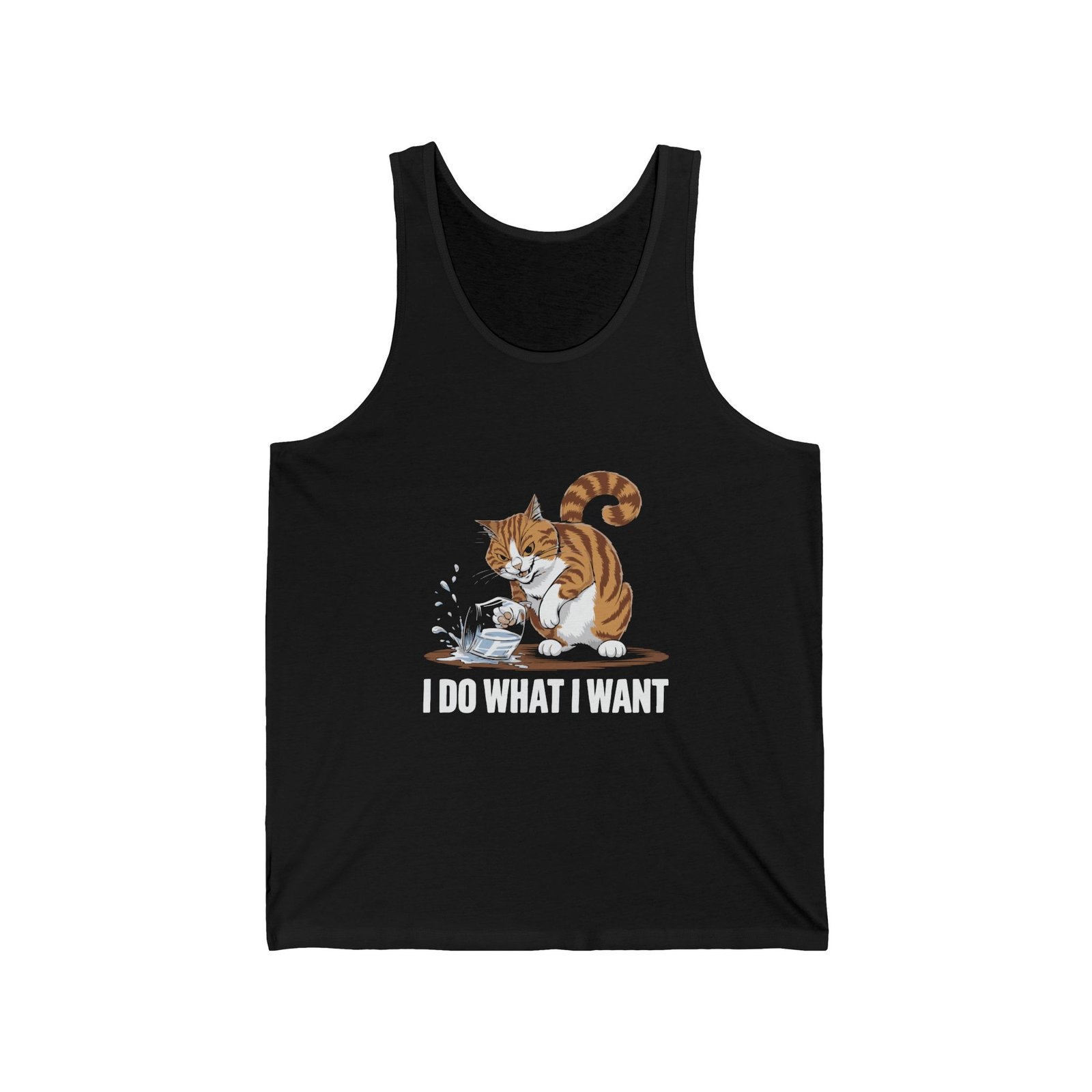 I Do What I Want Cat Bold Typographic Graphic - Tank Top