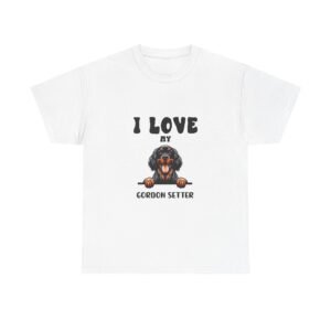 I Love Gordon Setter Heart and Paw Print Design - T-shirt