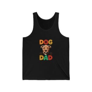 Bold Dog Dad Typography Design with Stylish Lettering - Tank Top