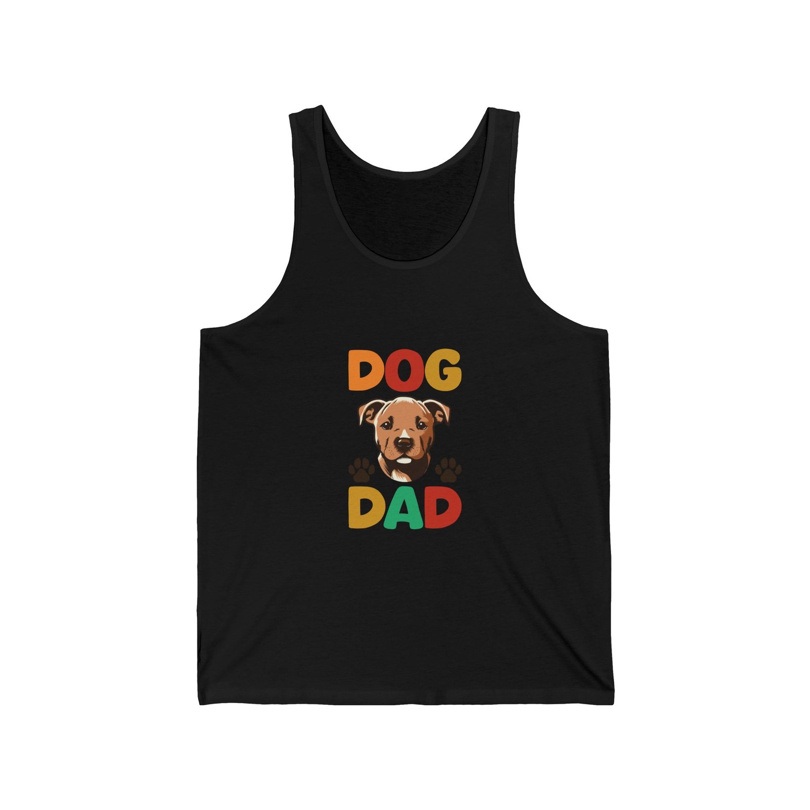 Bold Dog Dad Typography Design with Stylish Lettering - Tank Top