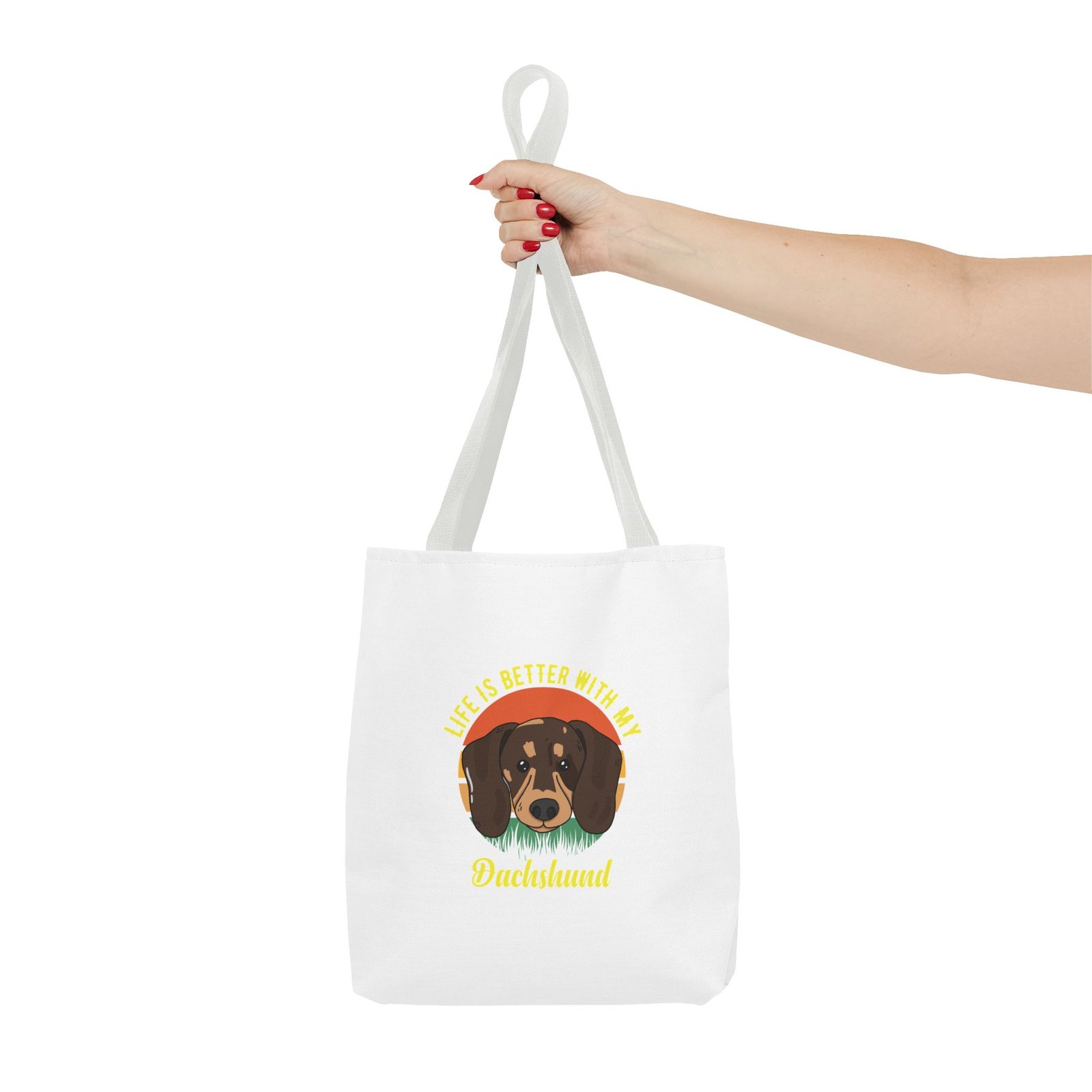 Dachshund Life Is Better Inspirational Dog Breed Design - Tote Bag - Image 4