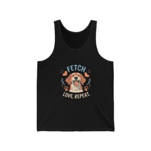 Love Repeat Golden Retriever Heart Paw Graphic - Tank Top
