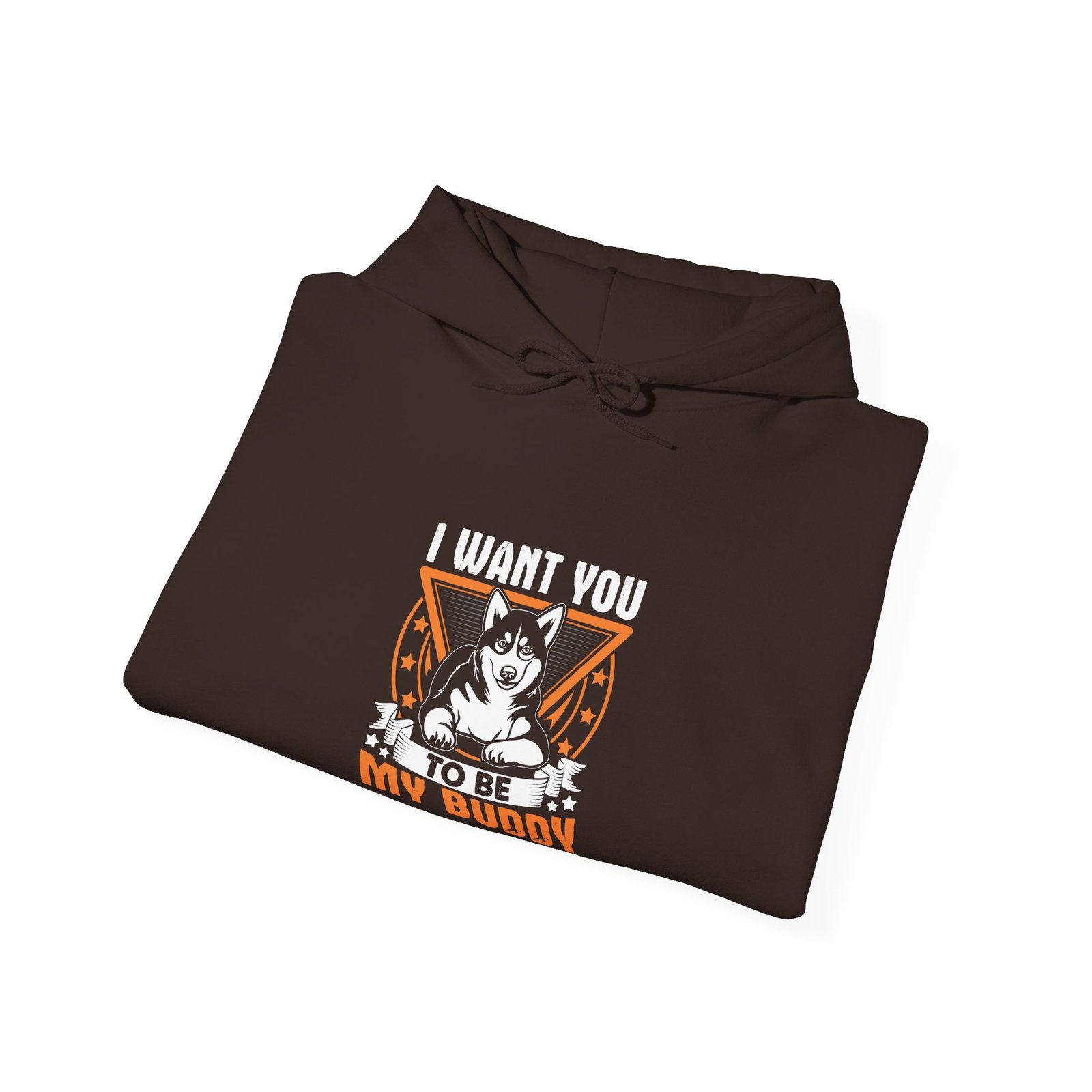 Husky My Buddy Badge Cute Dog Emblem Design - Hoodie - Image 8