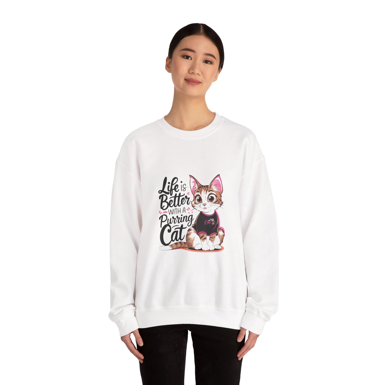 Life Is Better During Cat Relaxing Moments Graphic - Sweatshirt - Image 4