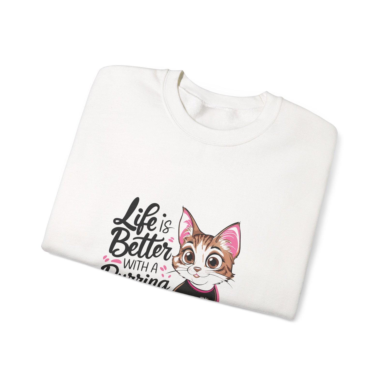 Life Is Better During Cat Relaxing Moments Graphic - Sweatshirt - Image 3