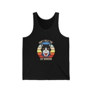 Don’t Rule The Cat Bold Typography with Playful Cat Illustration - Tank Top
