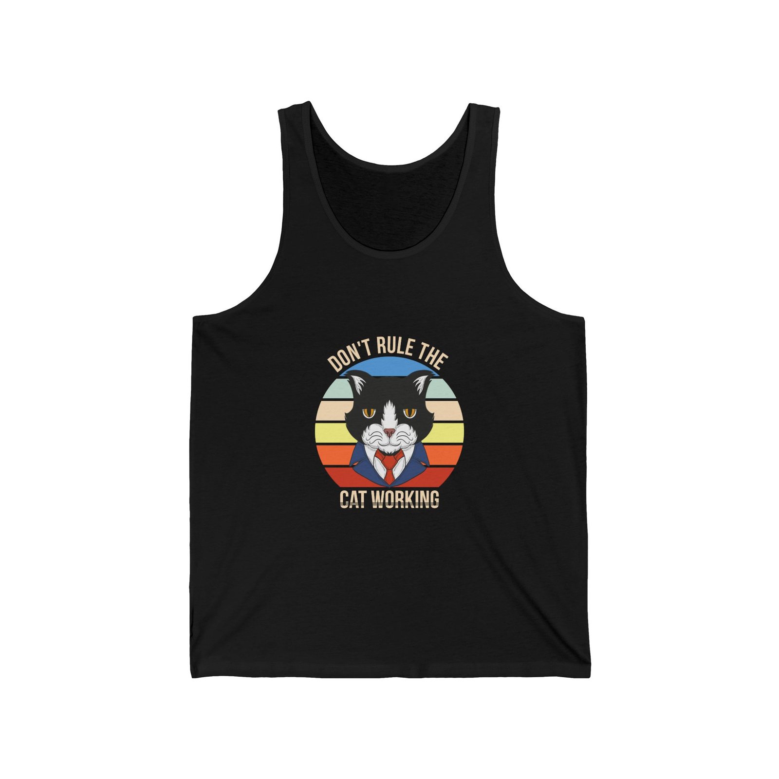 Don’t Rule The Cat Bold Typography with Playful Cat Illustration - Tank Top