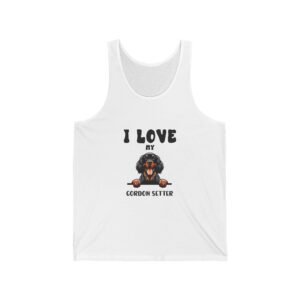 I Love Gordon Setter Heart and Paw Print Design - Tank Top