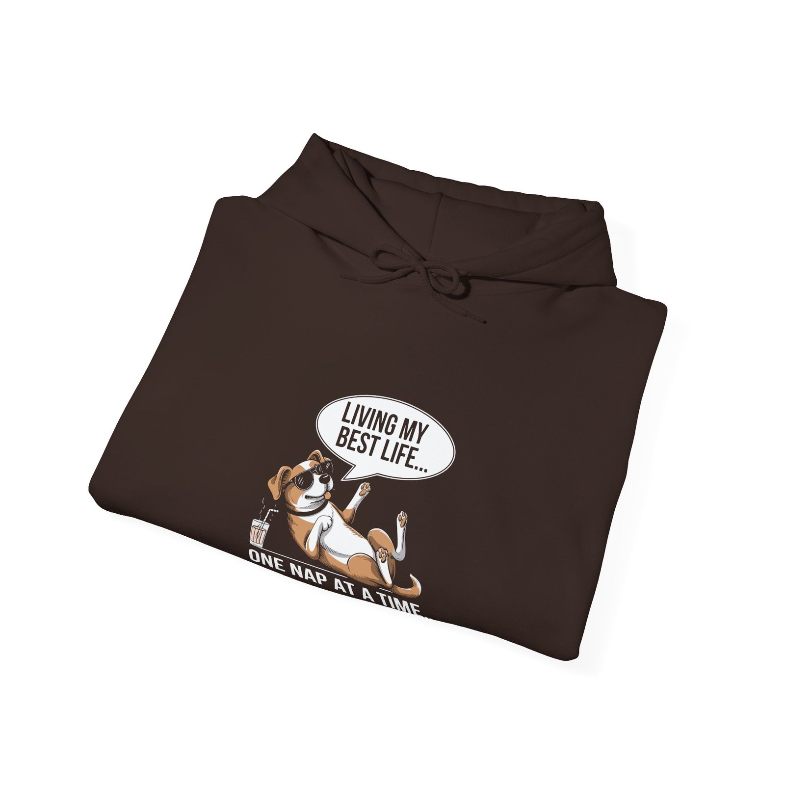Living My Best Life Dog Fun Cheerful Graphic - Hoodie - Image 8