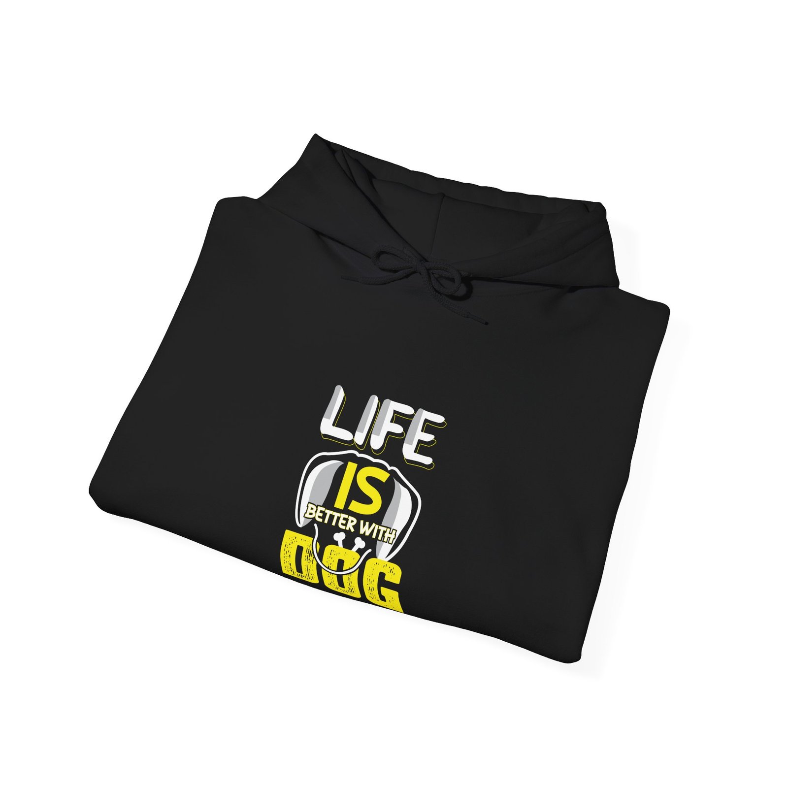 Life Is Better With Dog Inspirational Typography Design - Hoodie - Image 4