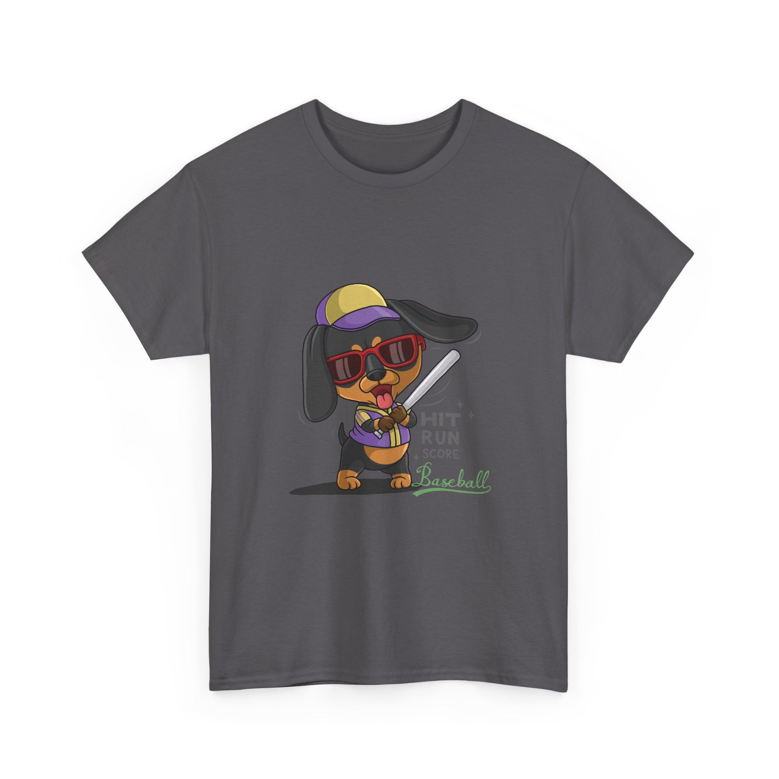 Baseball Dog Hitting and Running Graphic Design - T-shirt - Image 7