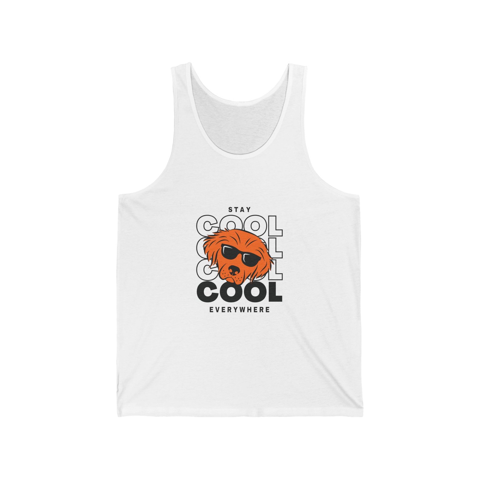 Cool Sunglasses Street Dog Graphic with Urban Vibes - Tank Top