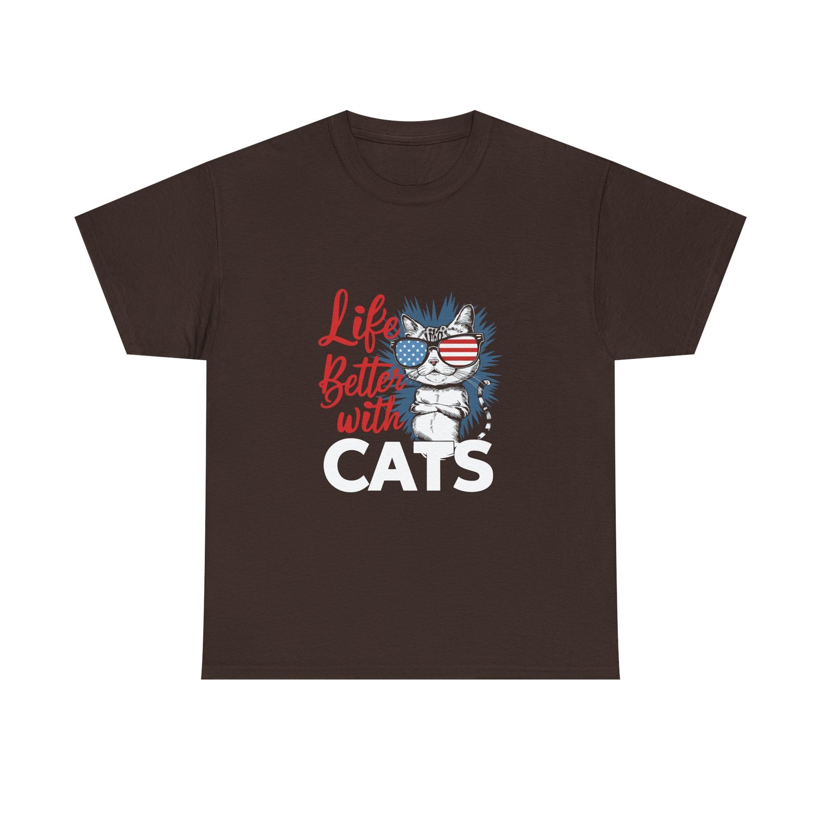 Life Is Better With Cats Retro Vintage Style Design - T-shirt