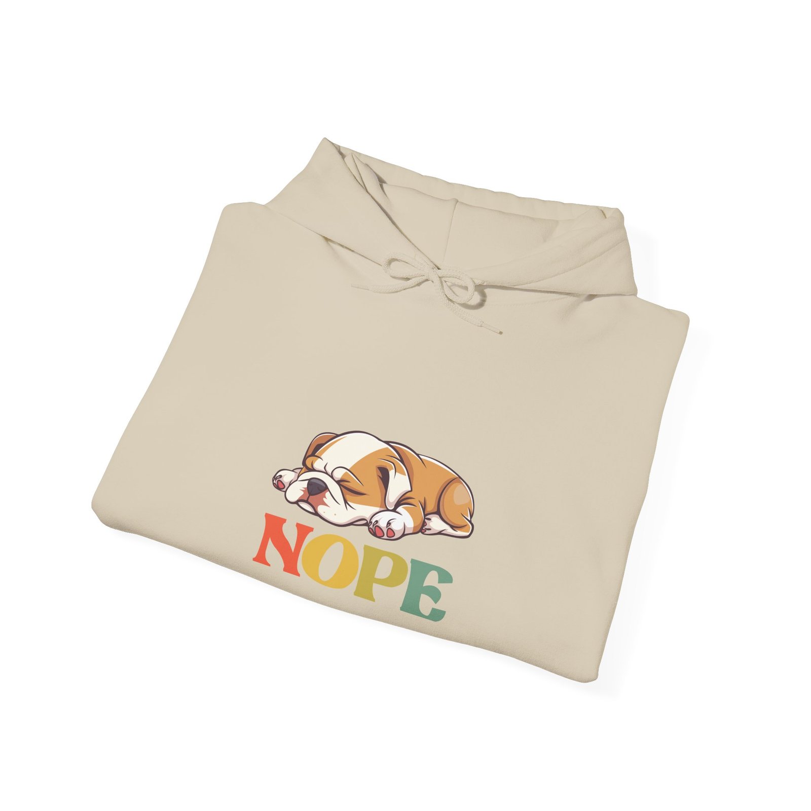 Adorable Sleeping Puppy with Nope Expression Illustration - Hoodie - Image 8