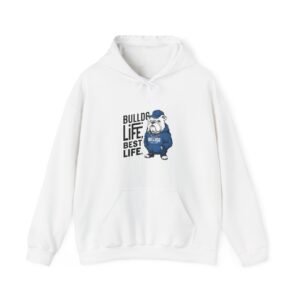 Bulldog Life Best Life Graphic Design with Bold Typography - Hoodie