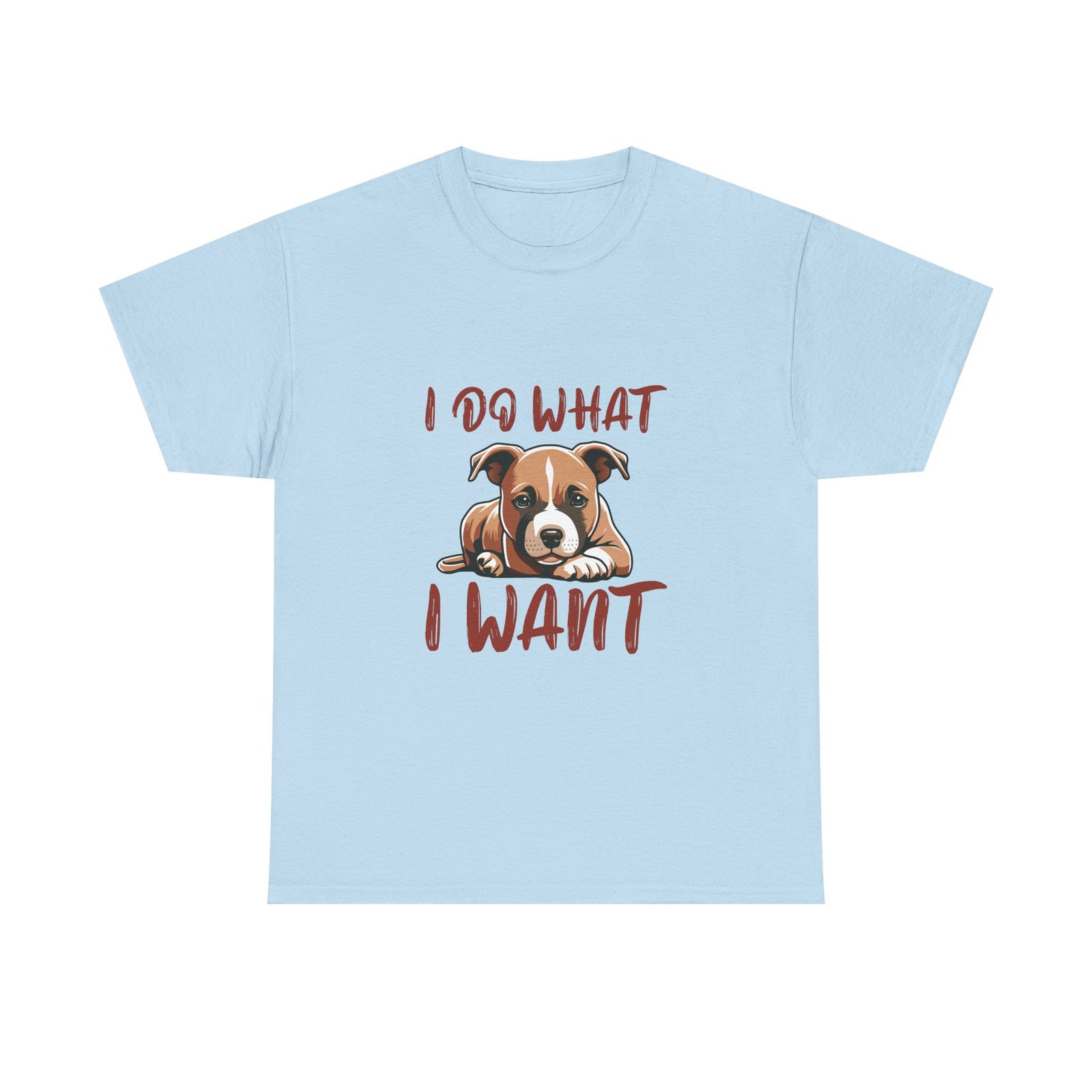 Cute Defiant Puppy with I Do What I Want Quote - T-shirt - Image 9