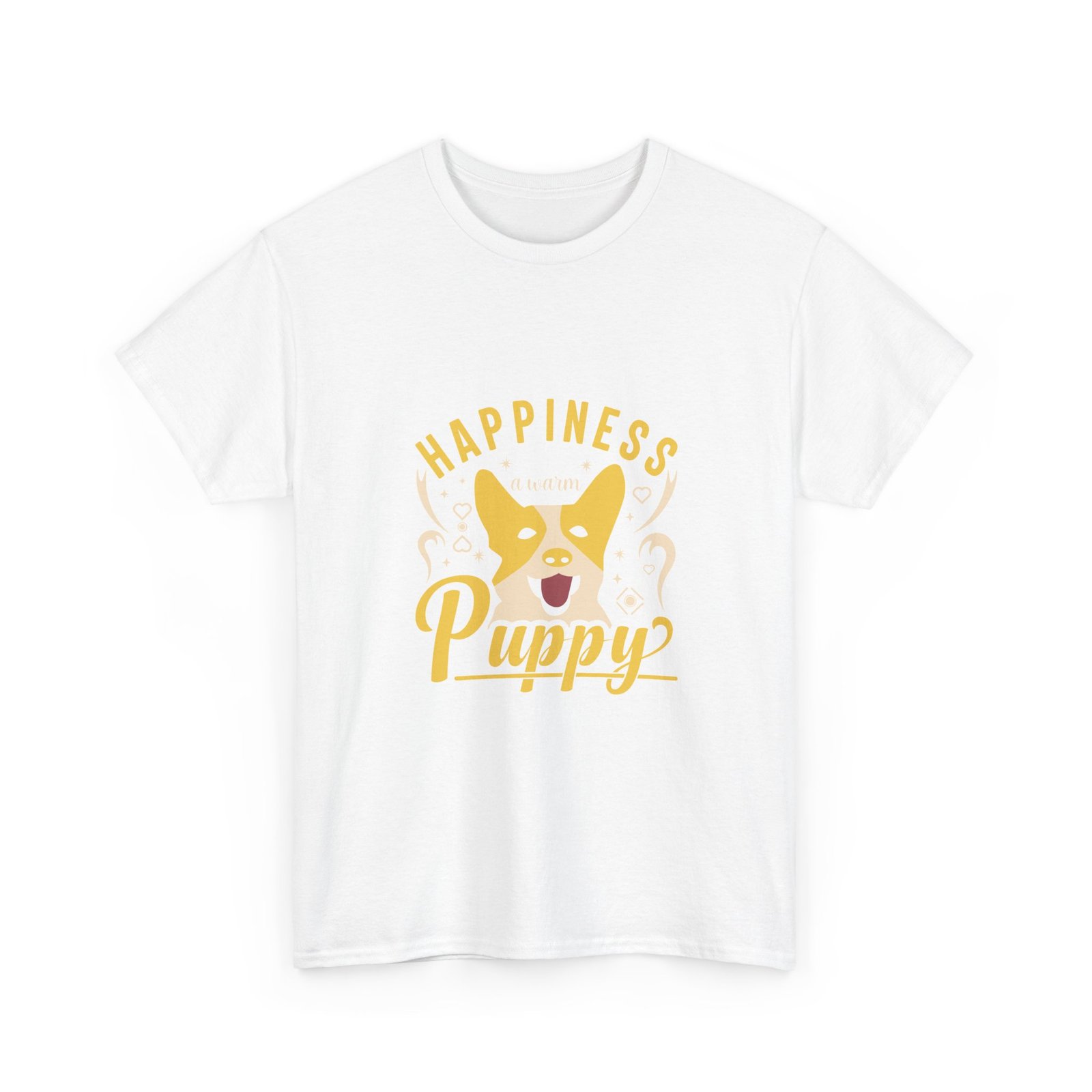 Cute Happiness Is A Puppy Heartwarming Puppy Love Design - T-shirt - Image 3