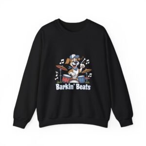 Barkin Beats Drum Dog Graphic with Musical Canine Vibes - Sweatshirt
