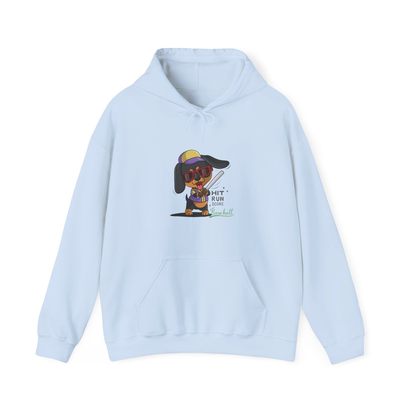 Playful Baseball Dog Hit and Run Graphic - Hoodie - Image 9
