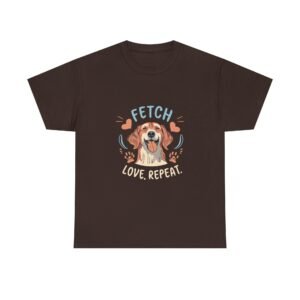 Love Repeat Golden Retriever Heart Paw Graphic - T-shirt