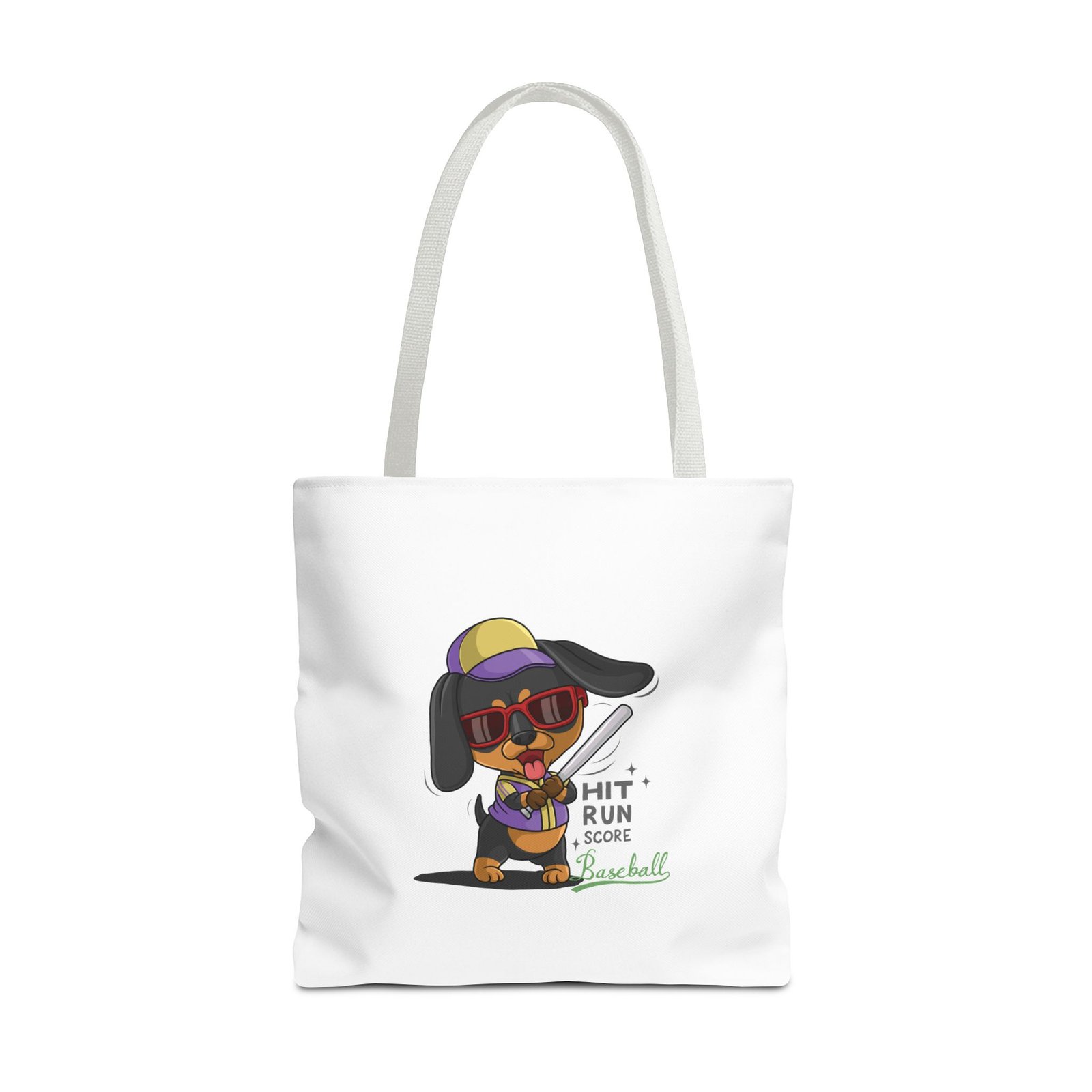 Playful Baseball Dog Hit and Run Graphic - Tote Bag - Image 9
