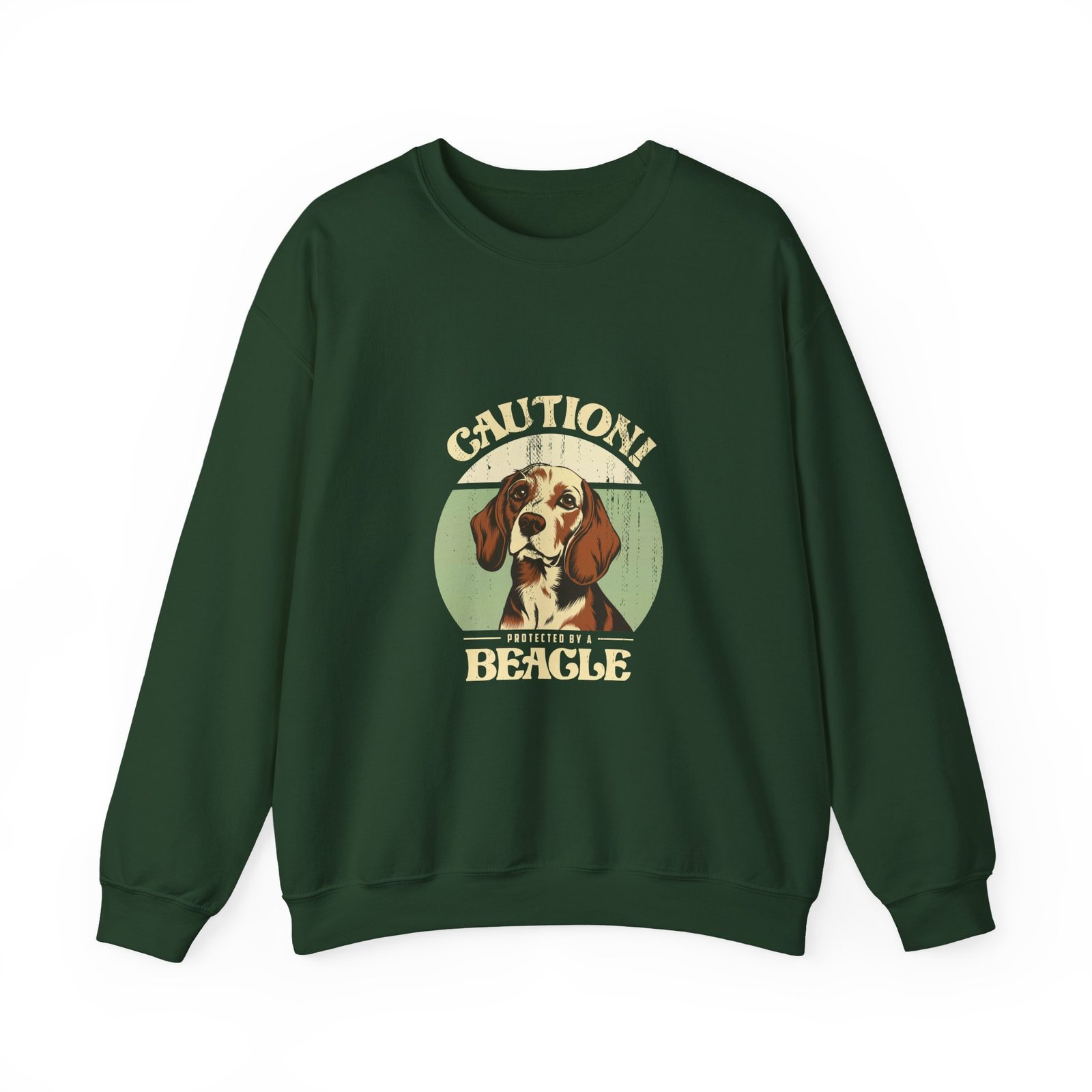 Caution Beagle Warning Sign Graphic Design - Sweatshirt - Image 5