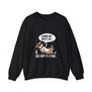 Living My Best Life Dog Fun Cheerful Graphic - Sweatshirt