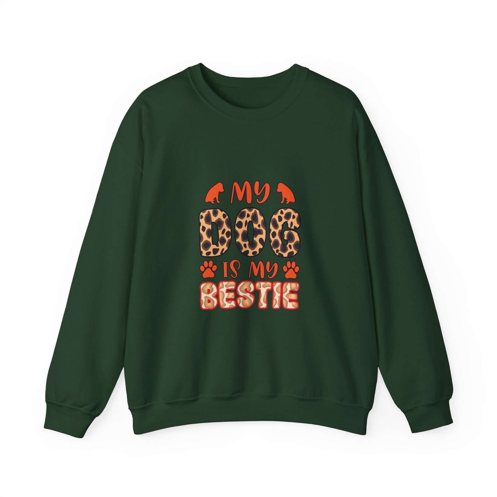 My Dog Is My Bestie Leopard Print Design - Sweatshirt - Image 5