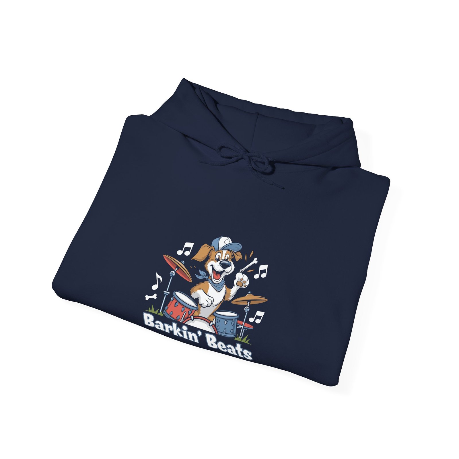 Barkin Beats Drum Dog Graphic with Musical Canine Vibes - Hoodie - Image 12